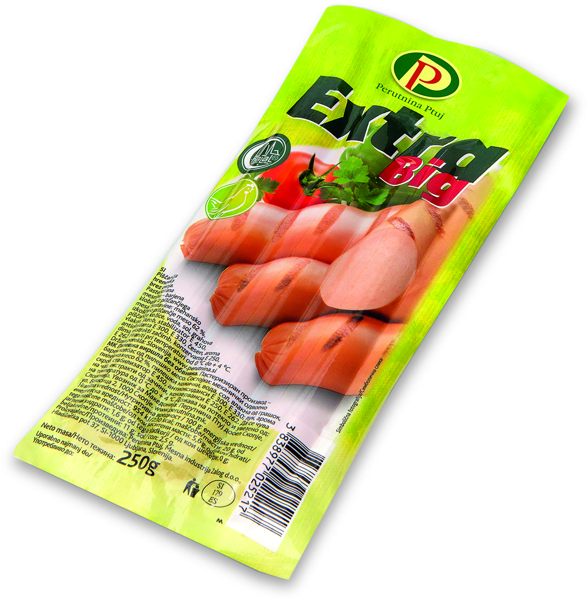 PERUTNINA EXTRA BIG HOTDOG 250G
