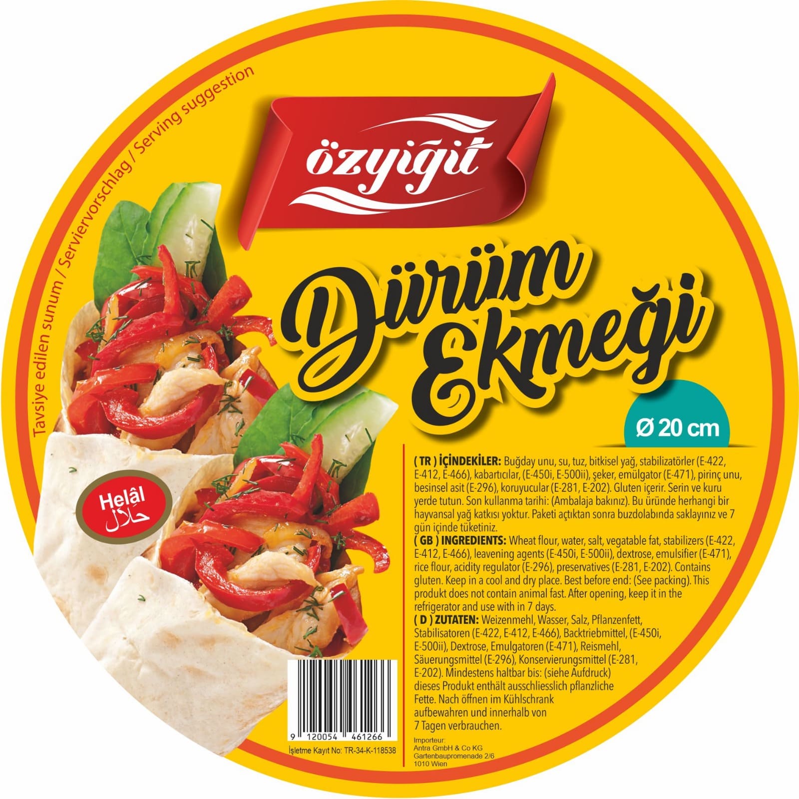 ÖZYIGIT TORTILLA 20CM 10STK