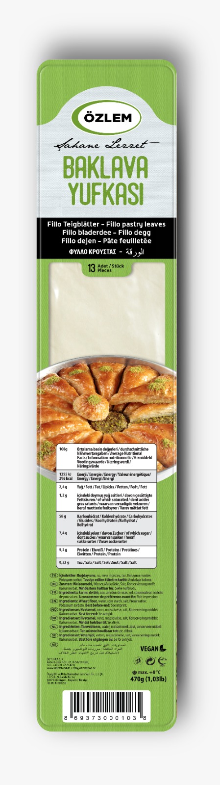ÖZLEM TEIGBLÄTTER FÜR BAKLAVA 470G