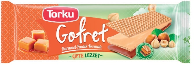 TORKU WAFFEL M. KARAMEL & HASELNUSS 142G