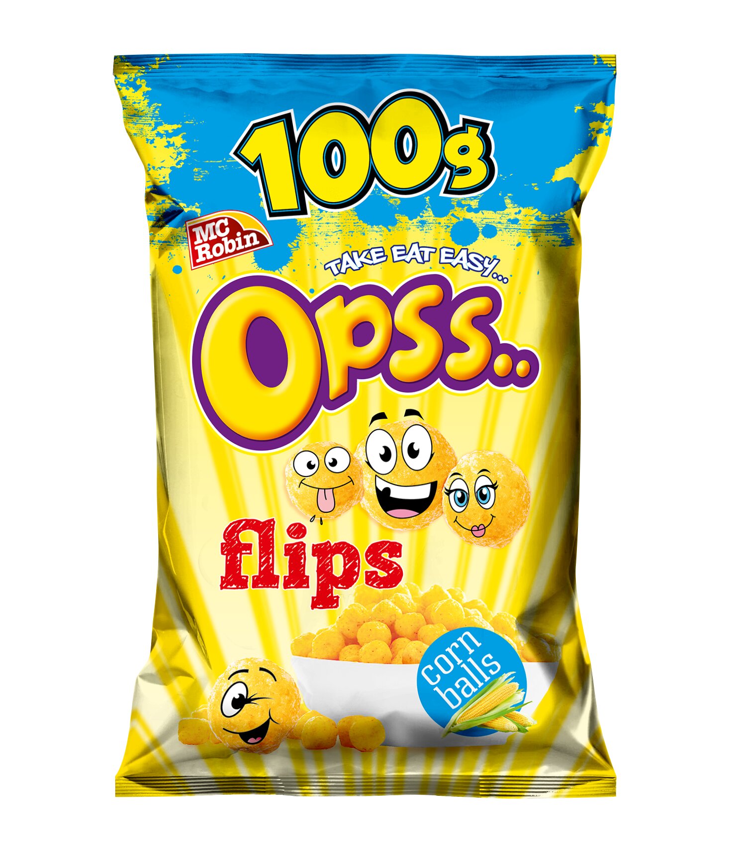 MC ROBIN FLIPS CORN BALL 100G